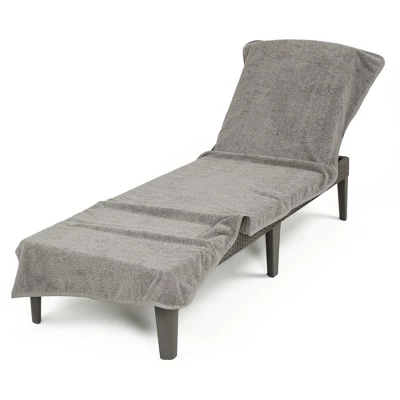 American Soft Linen Chaise Lounge Covers With Pocket, 100% Cotton Pool Chair Lounge Towel, 86"x30" Oversized Beach And Pool Towel - Image 3