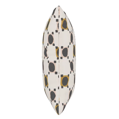 18" X 18" Outdoor Throw Pillow Claude Block Blush Mustard - Skyline Furniture