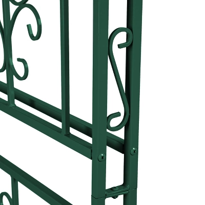Evergreen Montebello Iron Garden Arbor, Forest Green- 53 X 84 X 23 Inches Fade And Weather Resistant Outdoor Decor - Image 3