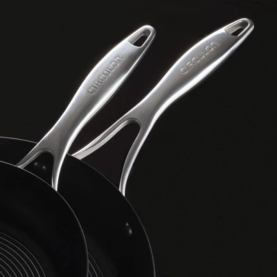 Circulon Next Generation Stainless Steel Twin Pack: 8" & 10.5" Open Frying Pans - Image 5