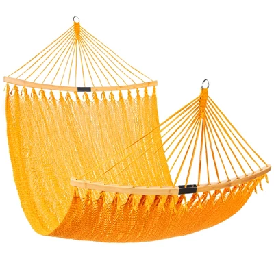 Best Choice Products 2-Person Woven Polyester Outdoor Caribbean Hammock W/ Curved Bamboo Spreader Bar - Image 10