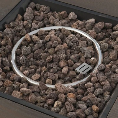 Walson 5pc Acacia Wood Club Chairs And Fire Pit Set Teak And Brown - Christopher Knight Home - Image 5