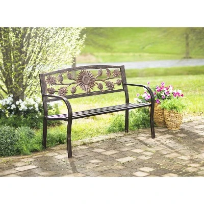 Evergreen Sunflower Bench - Image 2