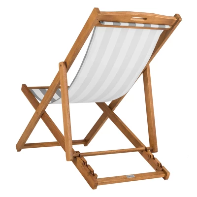 Loren Foldable Sling Chair - Natural/Gray/White - Safavieh - Image 7