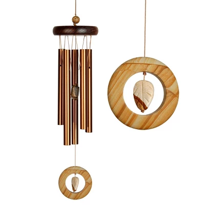 Woodstock Wind Chimes Signature Collection, Prairie Jasper Chime, 16'' Brown Wind Chime WPJBR - Image 2