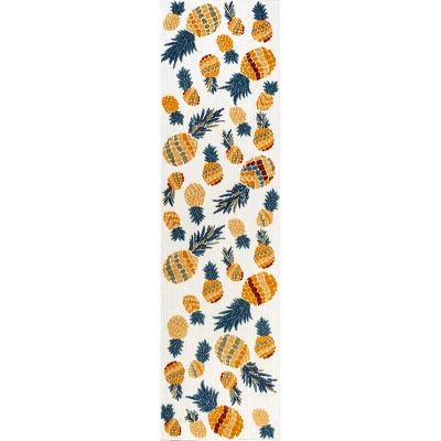 Ananas Bold Pineapple High-Low Indoor/Outdoor Area Rug - JONATHAN Y