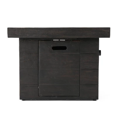 Bedrock 3pc Faux Wicker Chat Set With Fire Pit - Brown/Beige - Christopher Knight Home - Image 9