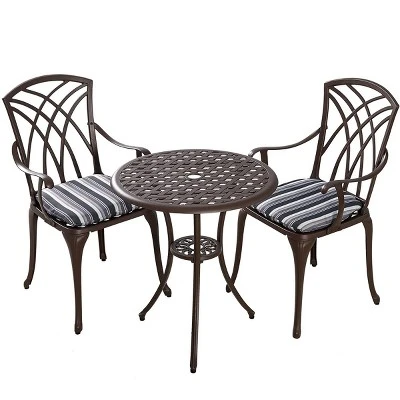 Kinger Home Ekta 3-Piece Patio Bistro Set - Image 9