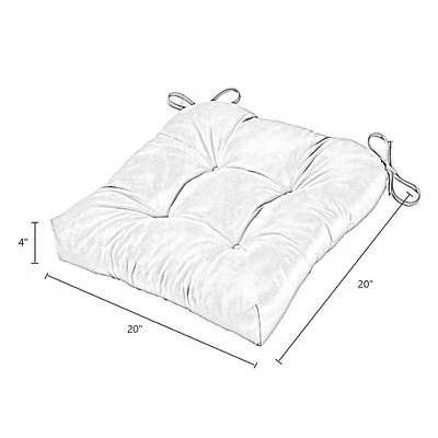 Outdoor Solid Navy Sunbrella Seat Cushion - Kensington Garden - Image 7