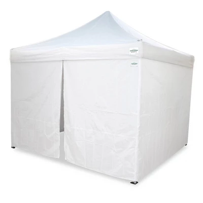 Caravan Canopy V-Series 10 X 10' 2 Straight Leg Sidewall Kit And M-Series Pro 2 10 X 10 Foot Shade Tent With Roller Bag For Recreational Use - Image 4