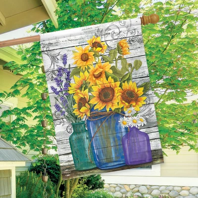 Rustic Sunflowers Summer House Flag 28" X 40" Briarwood Lane - Image 2