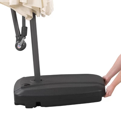 136.8lbs Rectangular Patio Umbrella Base With Wheels Gray - CorLiving - Image 2