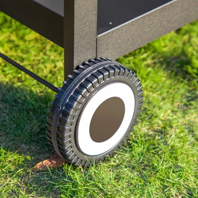 Captiva Designs GR20 3-Burner Portable Propane Gas Griddle With Cart And Lid - Black - Image 7