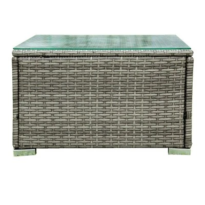 4pc Wicker Patio Seating Set With Cushions - Gray/Beige - GODEER - Image 16