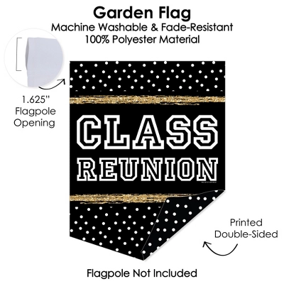 Big Dot Of Happiness Reunited - Outdoor Home Decorations - Double-Sided School Class Reunion Party Garden Flag - 12 X 15.25 Inches - Image 2