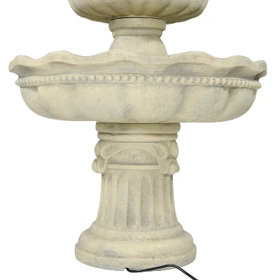 Sunnydaze Decor Sunnydaze 51"H Electric Polyresin And Fiberglass 3-Tier Pineapple Top Outdoor Water Fountain - Image 5