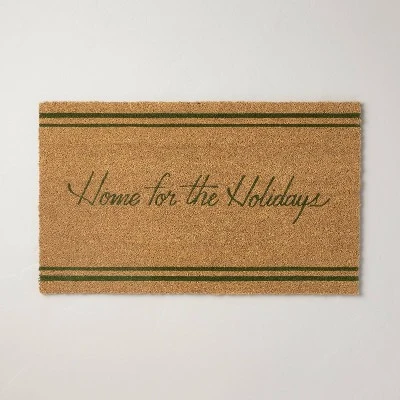 Home For The Holidays Coir Christmas Doormat Tan/Evergreen - Hearth & Hand™ With Magnolia - Image 3