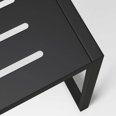 Henning 4 Person Rectangle Patio Dining Table - Black - Project 62™ - Image 3