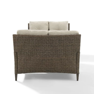 Rockport 3pc Outdoor Wicker Loveseat Seating Set - Crosley - Image 3