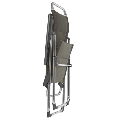 Lafuma Alu Cham Air Comfort Padded Adjustable Folding Outdoor Camping Mesh Sling Armchair Seat With High Ergonomic Backrest, Taupe - Image 2