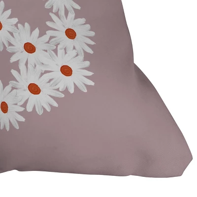 Emanuela Carratoni 'No War Again' Outdoor Throw Pillow Purple - Deny Designs