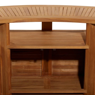 Patio Bar Table Teak - Olivia & May - Image 17