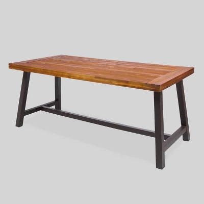 Carlisle Rectangular Acacia Wood Dining Table - Christopher Knight Home - Image 4