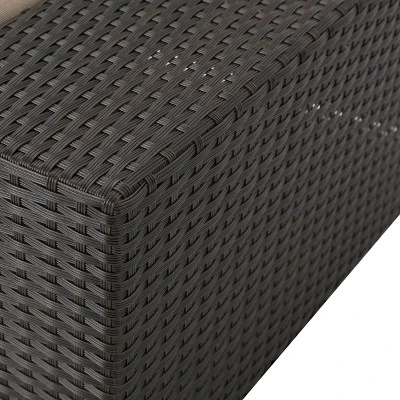 Santa Cruz 8pc Wicker Sectional - Dark Brown - Christopher Knight Home - Image 2