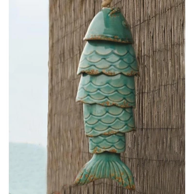 Wind & Weather Colored Porcelain Koi Fish Wind Chime - Image 3