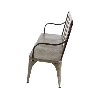 Metal Garden Bench - Olivia & May - Image 2