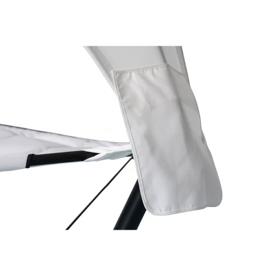 Sea Breeze Luxury Steel Frame Lounger With Canopy - Blue Wave - Image 7