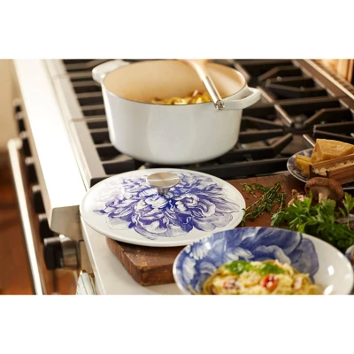 Cuisinart Caskata 5qt Enameled Cast Iron Round Casserole - Blooming Peony - Image 6