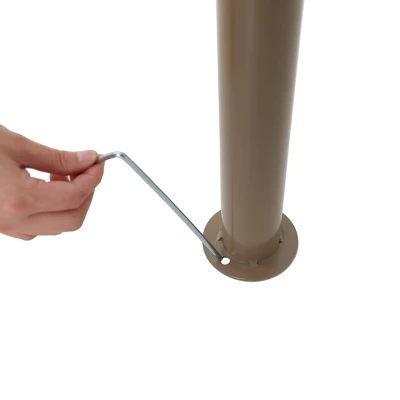 10' X 10' Outdoor Garden Gazebo With Skirts Tent Canopy Beige - Captiva Designs - Image 9