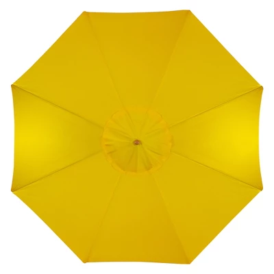 Northlight 8.5ft Outdoor Patio Market Umbrella With Wooden Pole, Yellow - Image 2