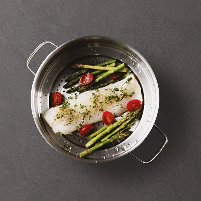 BergHOFF Graphite Recycled 18/10 Stainless Steel Steamer Insert 10" - Image 5