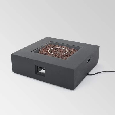 Oana 7pc Acacia V-Shaped Sectional Sofa With Fire Pit Set - Gray/Dark Gray - Christopher Knight Home - Image 4