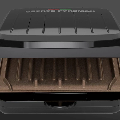 George Foreman 2 Serving Classic Plate Electric Grill & Panini Press - Black - GRS040BZ - Image 3
