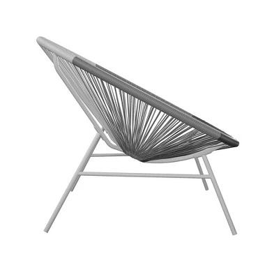 Avo 2pk Indoor/Outdoor Modern Extra Large Lounge Chair Black/White/Gray - CosmoLiving By Cosmopolitan - Image 4