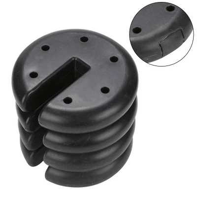 Z-Shade ZSCIRWTS-4 Black Durable Plastic Coated 5 Pound Circular Cement Core Canopy Shade Tent Outdoor Weight Plates, Set Of 4 - Image 4