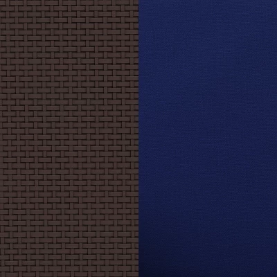 Emma And Oliver Faux Rattan Loveseat With All-Weather Cushions - Image 9