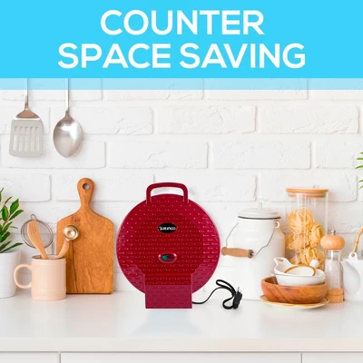 Courant 12 Inch Red Electronic Pizza Maker, Griddle And Oven With Food Board Included - Image 5