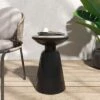 PAGED Modern Outdoor Side Table,Iron Patio End Tables For Backyard,Pool, Indoor Companion,Durable And Rustproof