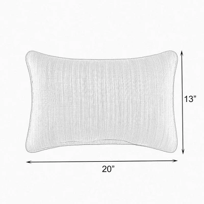 Sunbrella 2pk Lumbar Outdoor Corded Throw Pillows Spectrum Indigo