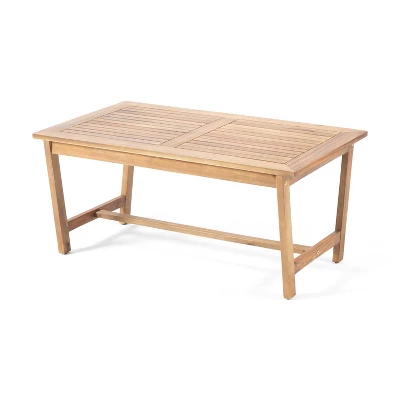 Panama 4pc Acacia Wood Patio Chair Set - Teak Finish - Christopher Knight Home - Image 4