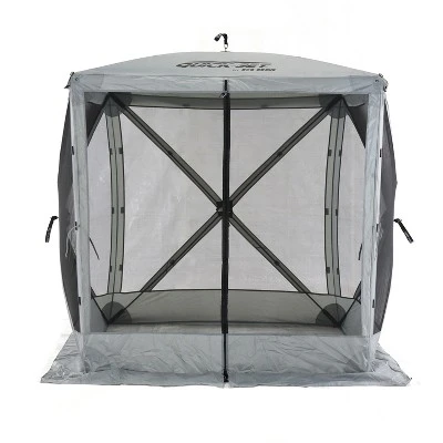 CLAM Quick-Set Traveler Portable Pop Up Outdoor Camping Gazebo Sided Canopy Shelter With Ground Stakes And Carrying Bag - Image 5