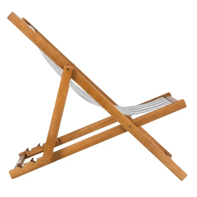 Loren Foldable Sling Chair - Natural/Gray/White - Safavieh - Image 5