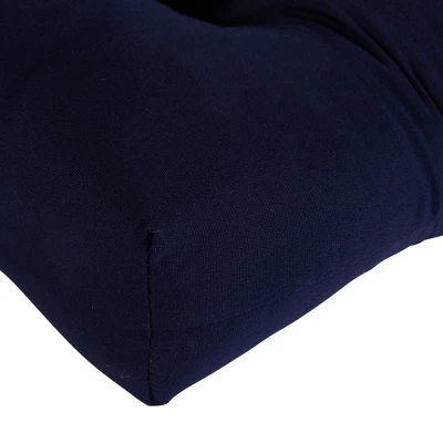 Outdoor Solid Navy Sunbrella Seat Cushion - Kensington Garden - Image 5