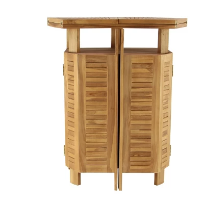 Patio Bar Table Teak - Olivia & May - Image 3