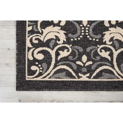 Nourison Caribbean CRB12 Charcoal Indoor/Outdoor Area Rug