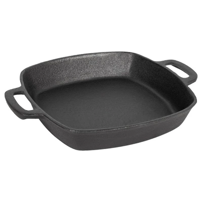Dyna-Glo DG10CIS 10"x10" Cast Iron Skillet, Black - Image 2